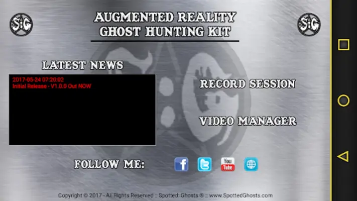 SG ARK Video Ghost Hunting Kit android App screenshot 3